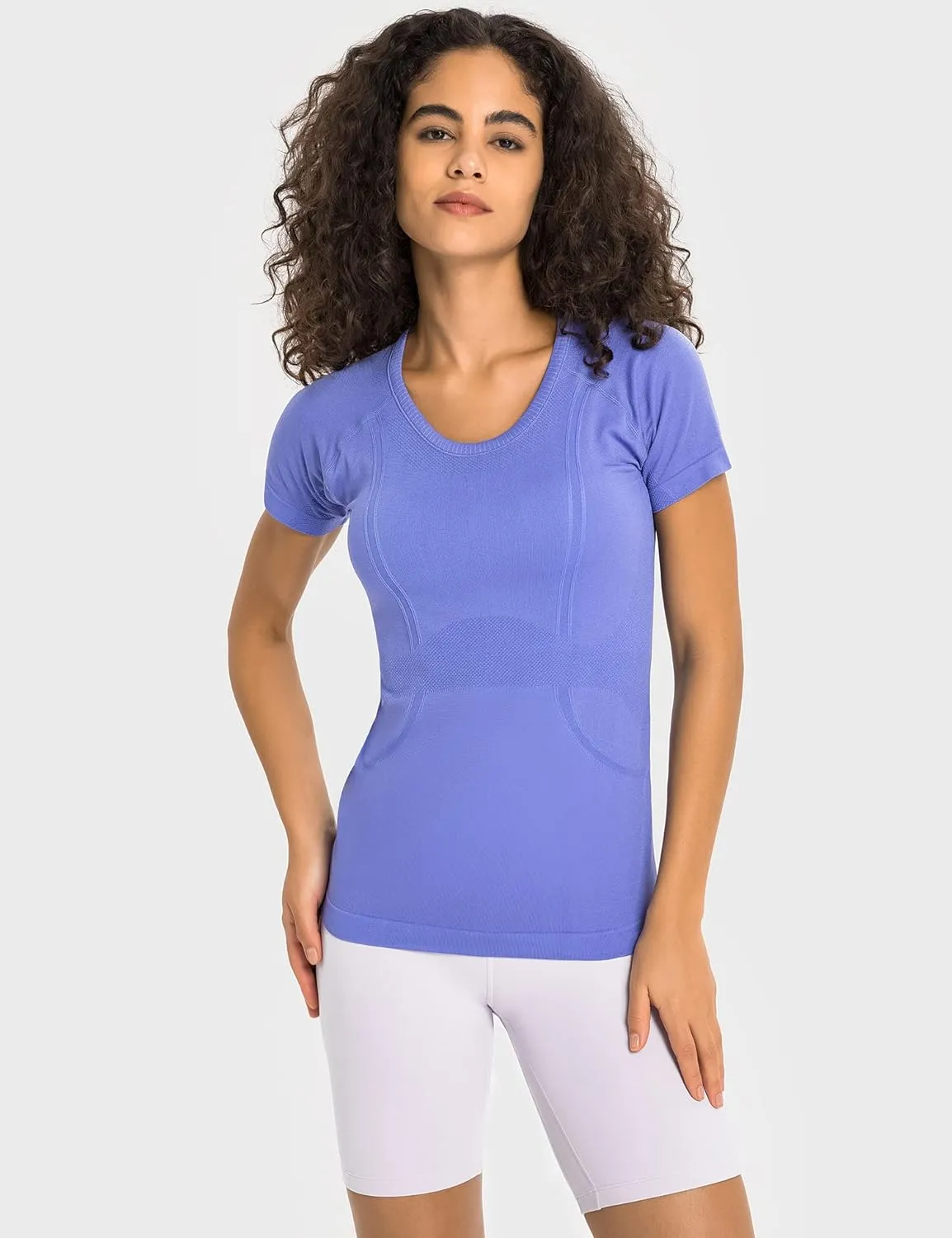 LUYAA Women's Workout Tops Long Sleeve Shirts Yoga Sports Breathable Gym Athletic Top Slim Fit