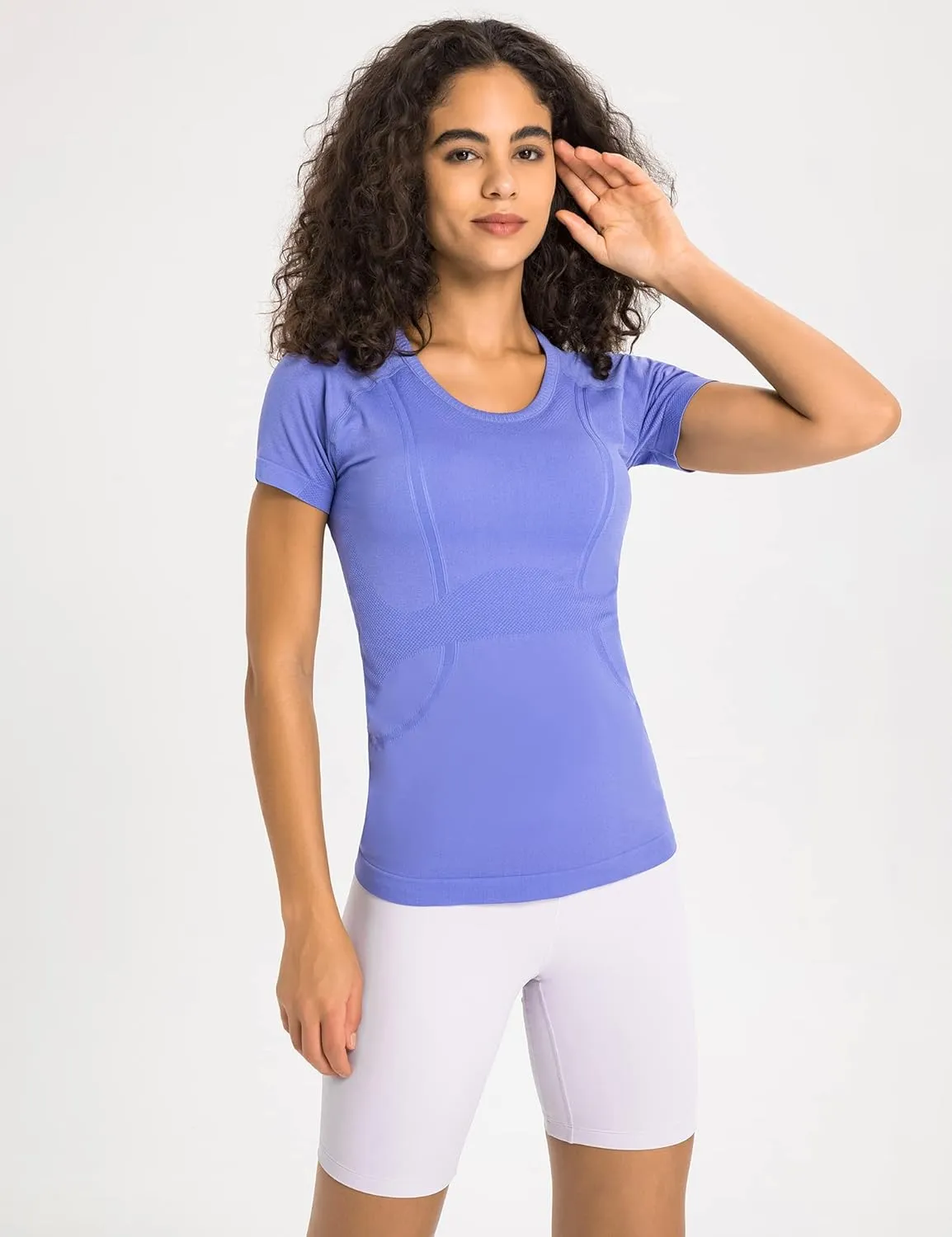 LUYAA Women's Workout Tops Long Sleeve Shirts Yoga Sports Breathable Gym Athletic Top Slim Fit