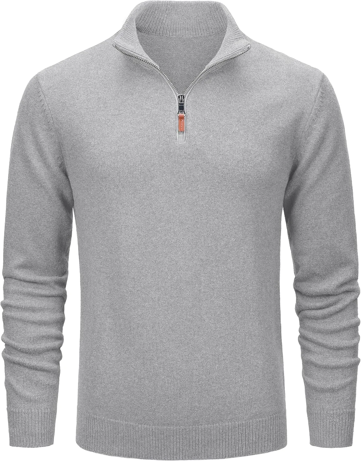MAGCOMSEN Men's Quarter Zip Pullover Sweaters Casual Knit Polo Sweaters Fall Winter Sweatshirts