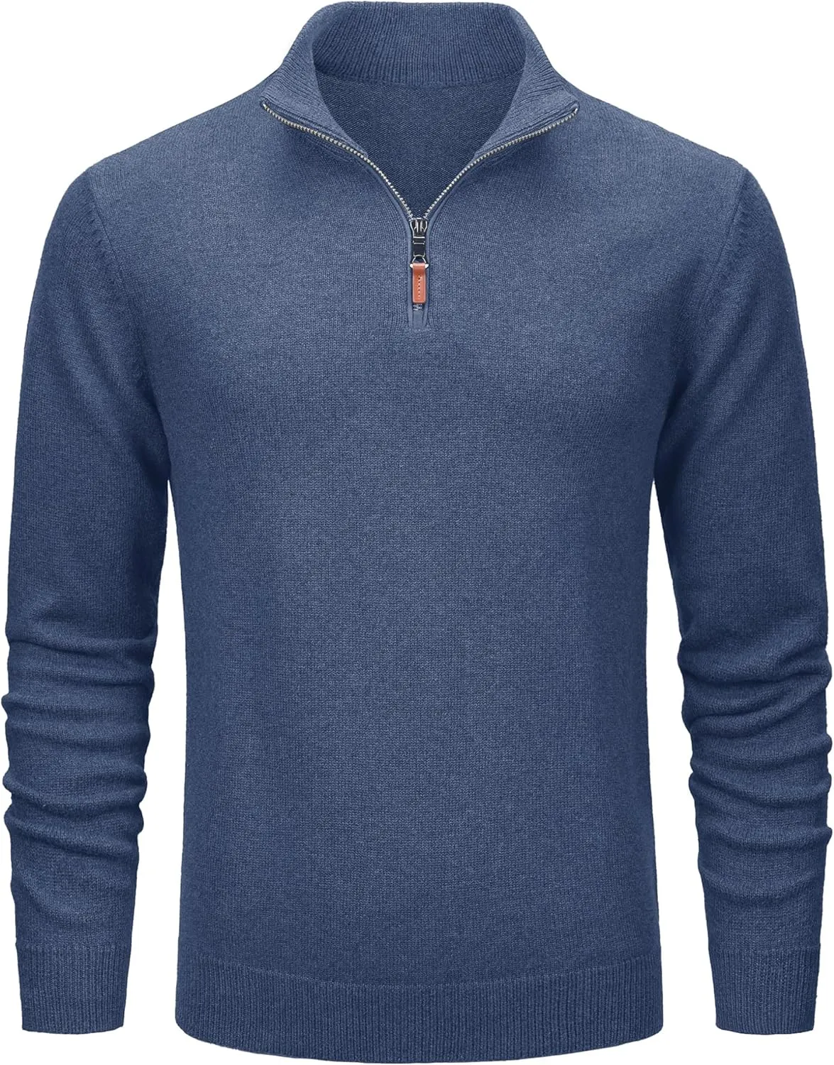MAGCOMSEN Men's Quarter Zip Pullover Sweaters Casual Knit Polo Sweaters Fall Winter Sweatshirts