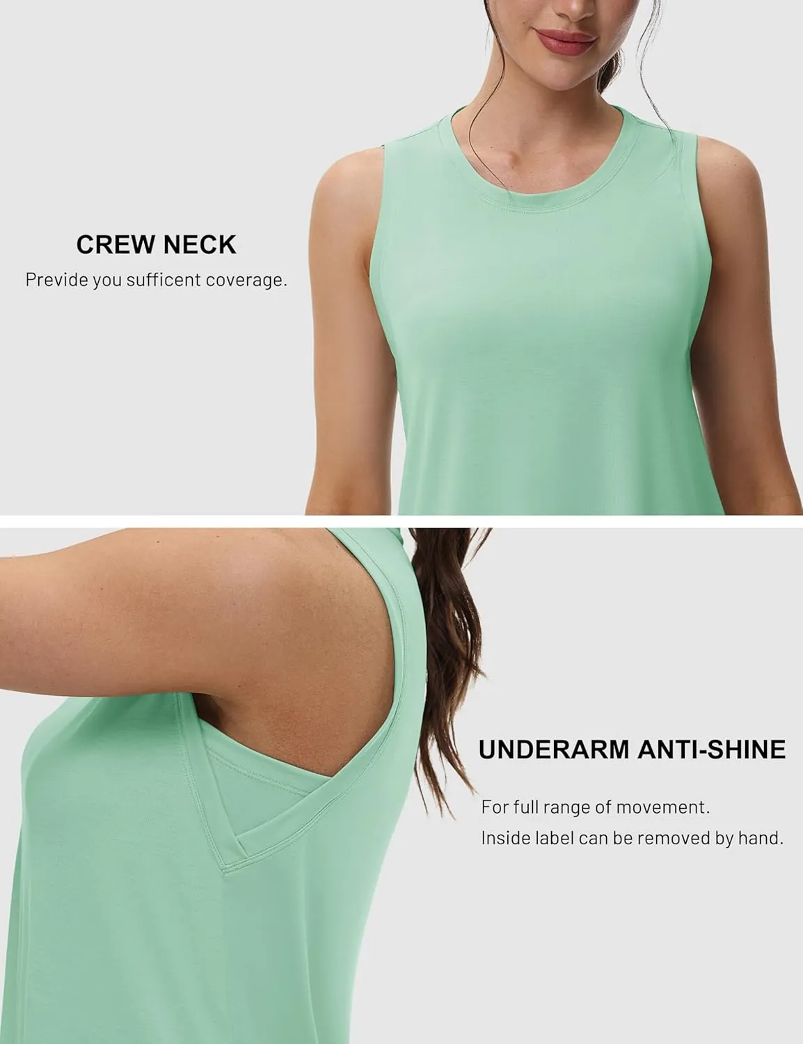 MAGCOMSEN Workout Tank Tops for Women Loose Fit Sleeveless Tops Breathable Lightweight Athletic Gym Runing Summer Shirts