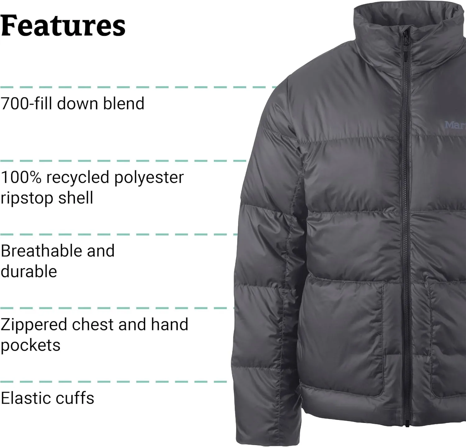 MARMOT Men's 700-fill Insulated, Water-Resistant, Lightweight Puffer Jacket