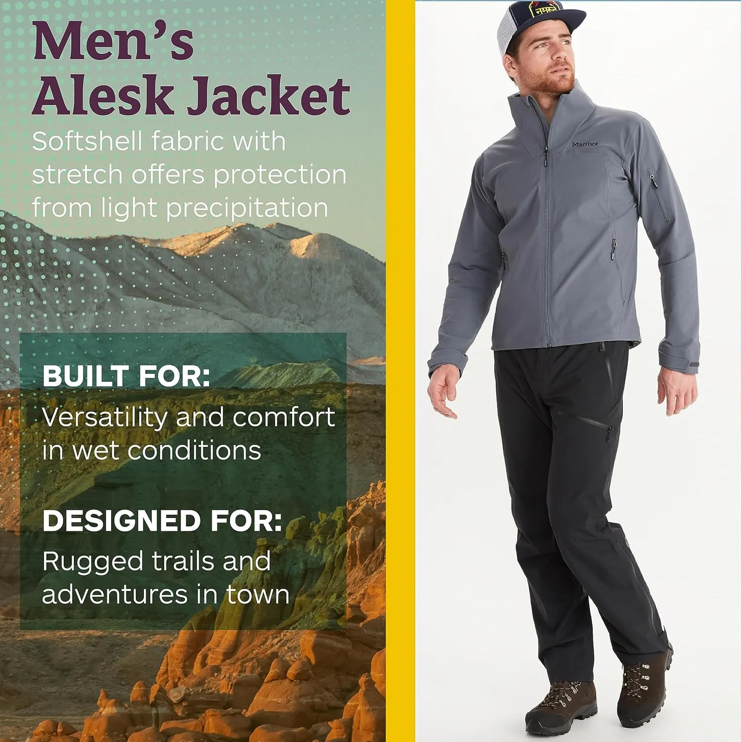 MARMOT Men's Alsek Jacket - Lightweight, Water-Resistant Softshell