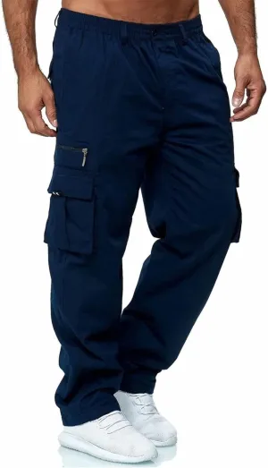 Men Outdoor Cargo Pant Lightweight Tactical Pant Hiking Jogger Classic Fit Multi Pockets