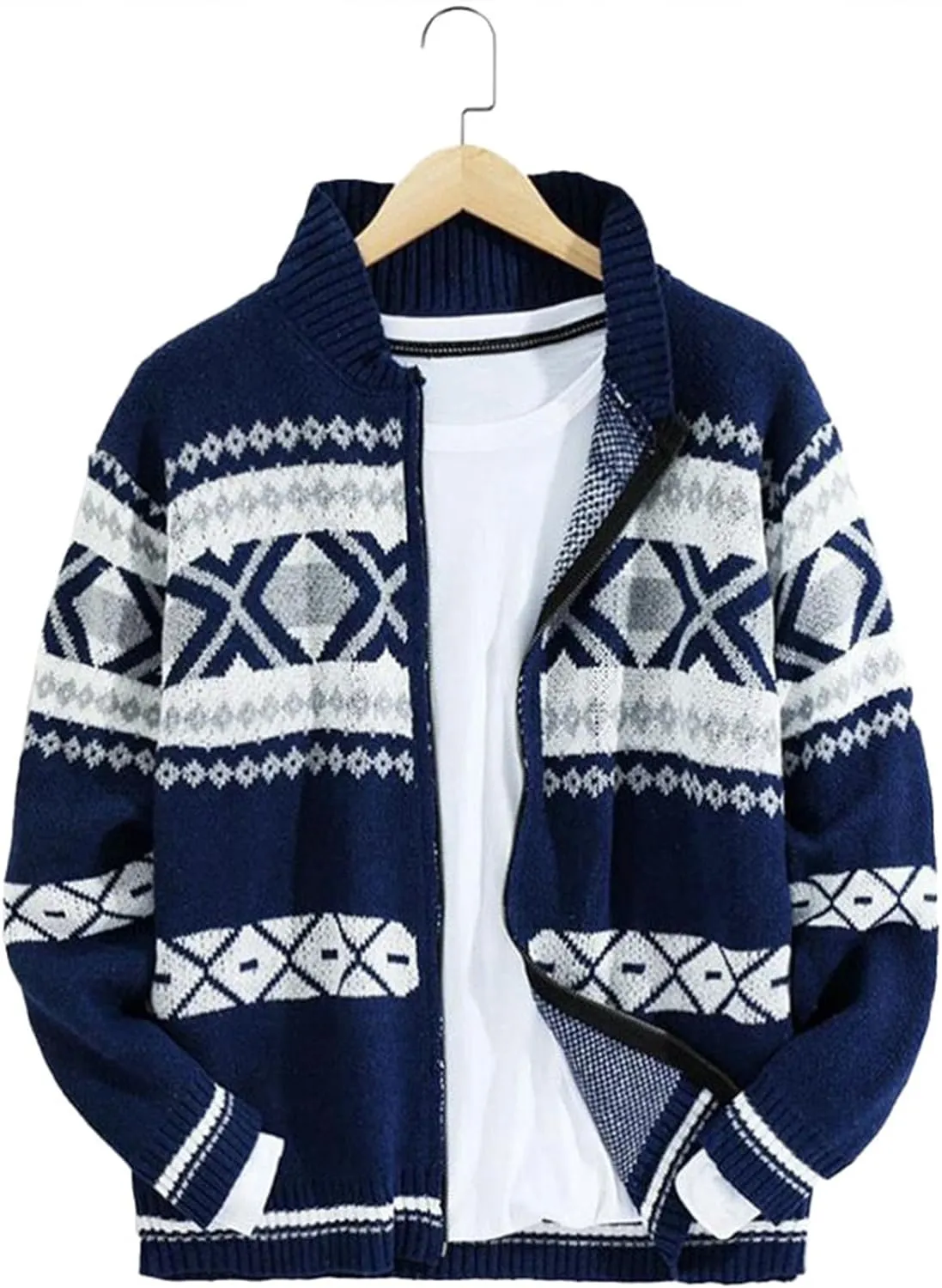 Men's Long Sleeve Casual Comfort Fit Cardigan Sweater Shawl Collar Soft Fabric