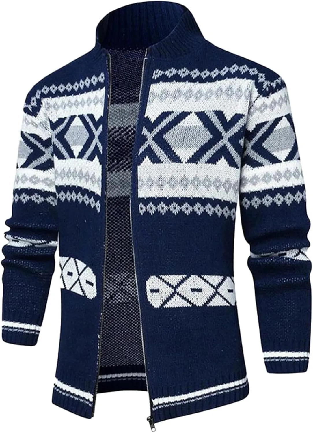 Men's Long Sleeve Casual Comfort Fit Cardigan Sweater Shawl Collar Soft Fabric