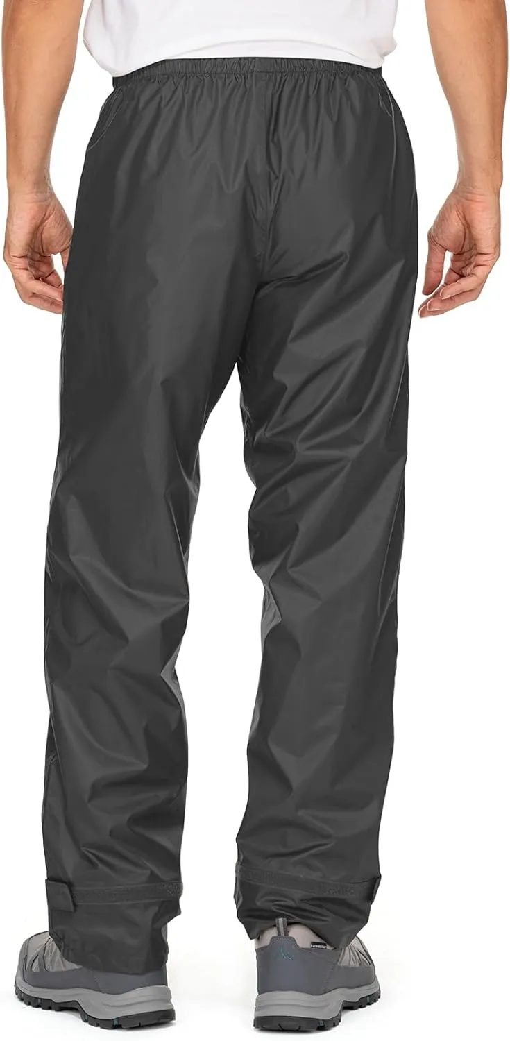Men's Rain Pants Waterproof Windproof Hiking Rain Over Pants for Outdoor Fishing Golf Motorcycle Cycling