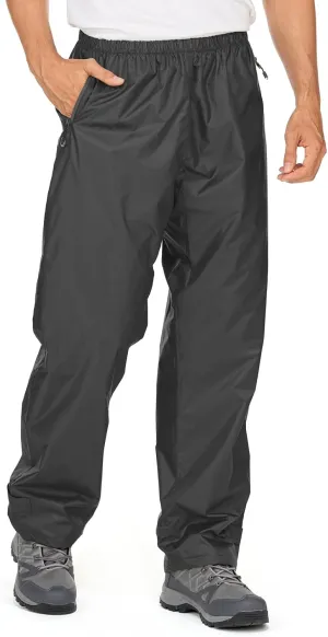 Men's Rain Pants Waterproof Windproof Hiking Rain Over Pants for Outdoor Fishing Golf Motorcycle Cycling