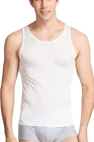 METWAY Men's Silk Tank Tops Sleeveless Pure Silk Undershirt Super Absorbent and Breathable Classic A Shirts