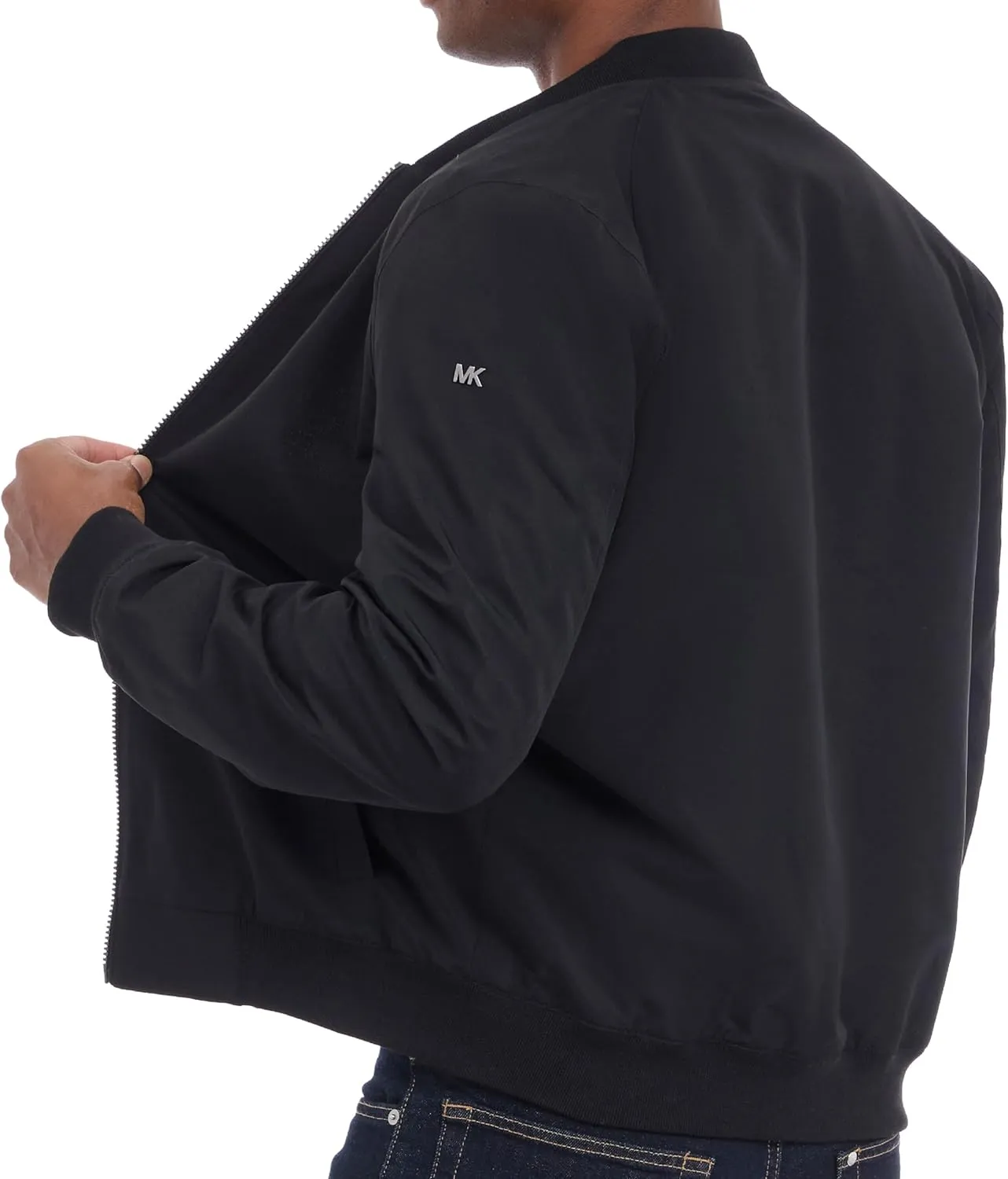 Michael Kors Men's Lightweight Bomber Jacket, Wind and Water Resistant
