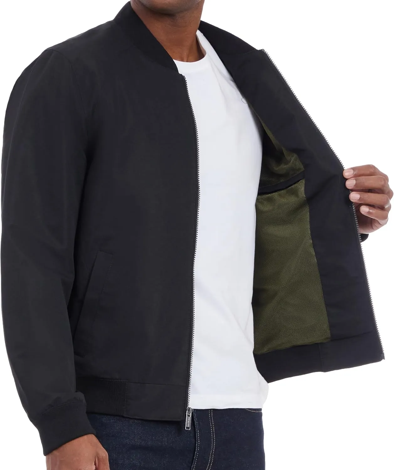Michael Kors Men's Lightweight Bomber Jacket, Wind and Water Resistant