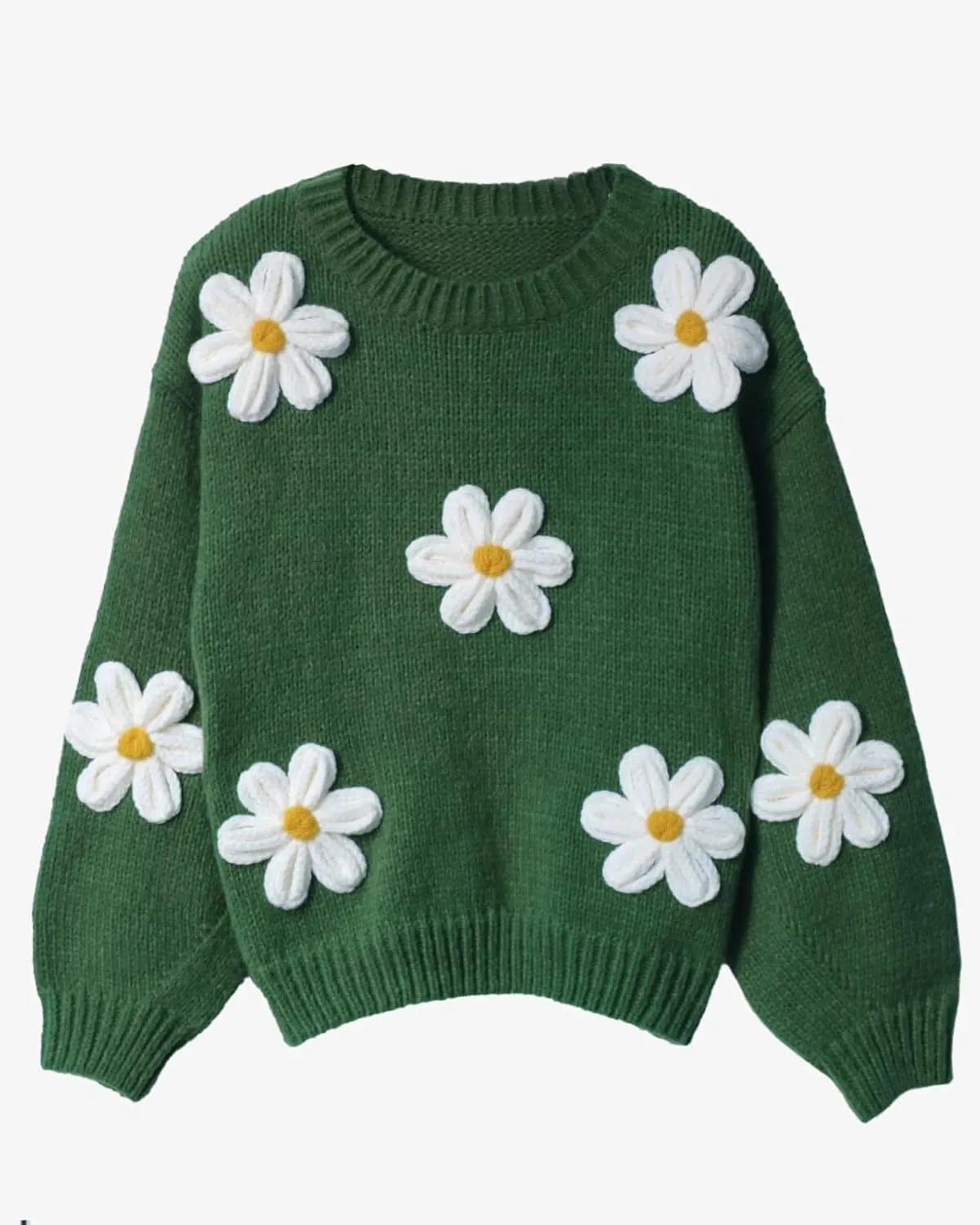 Migratory Bird Guide Floral Crewneck Long Sleeve Sweaters for Women 2024 Trendy