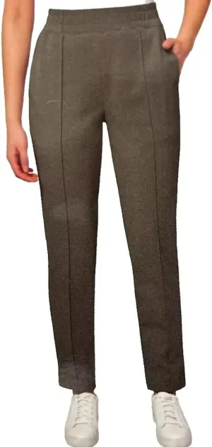 Mondetta Women's Textured Pintuck Straight Leg Pant, Beige