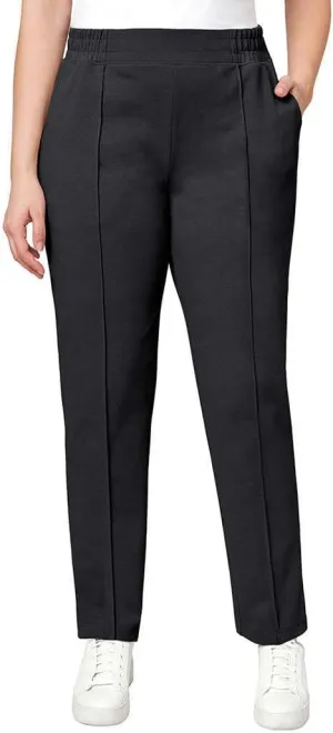 Mondetta Women's Textured Pintuck Straight Leg Pant, Beige