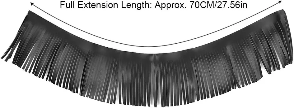Motorcycle Saddlebag Fringe Artificial Leather Soft Texture Fringe Design for Retro Motorcycle Pedals Saddle Bags Black Brown Yellow Claret 70CM 2PCS (Black Article