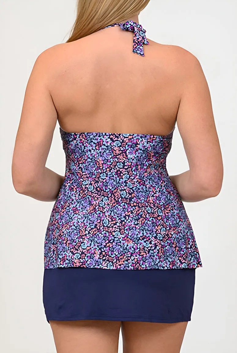 MS-LETK961 - Wholesale Women's Floral Print Tankini & Skirtinis