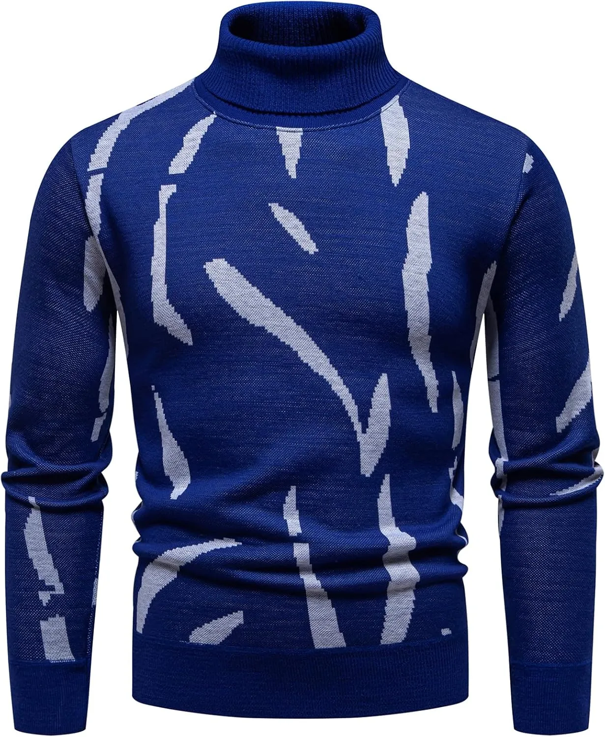 Mylldey Mens Turtleneck Sweaters Cable Knit Long Sleeve Men's Pullover Sweaters