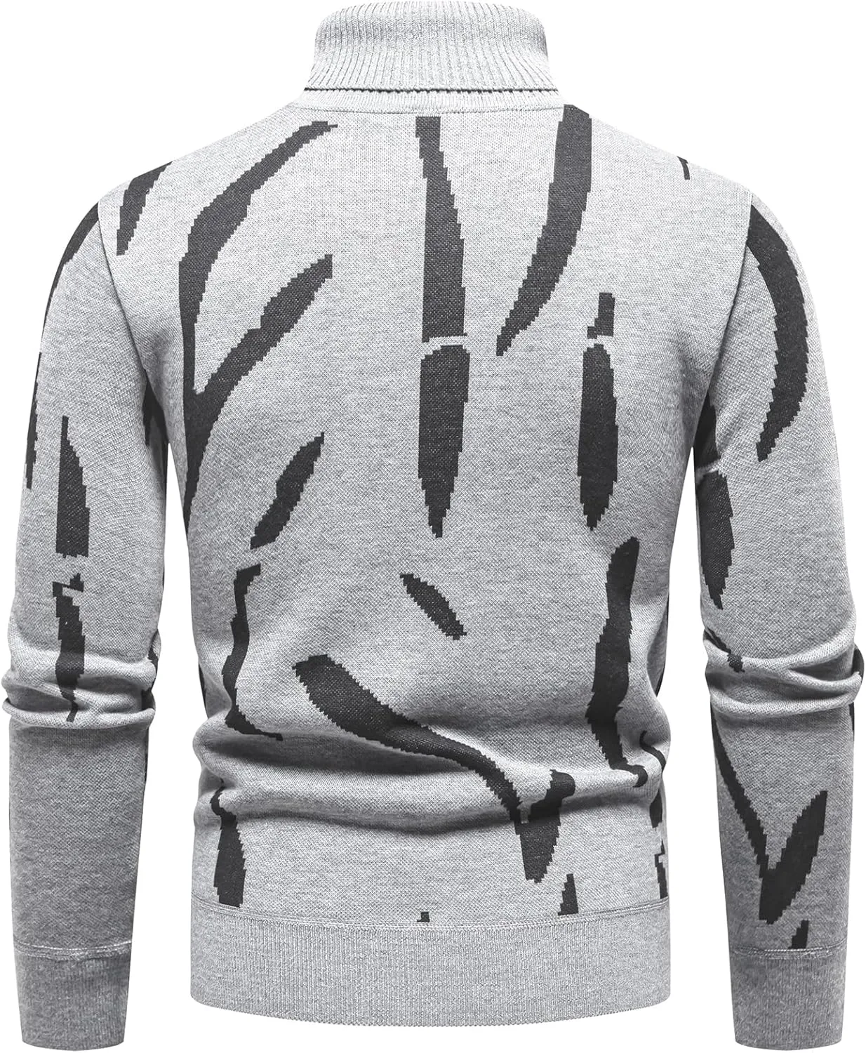 Mylldey Mens Turtleneck Sweaters Cable Knit Long Sleeve Men's Pullover Sweaters