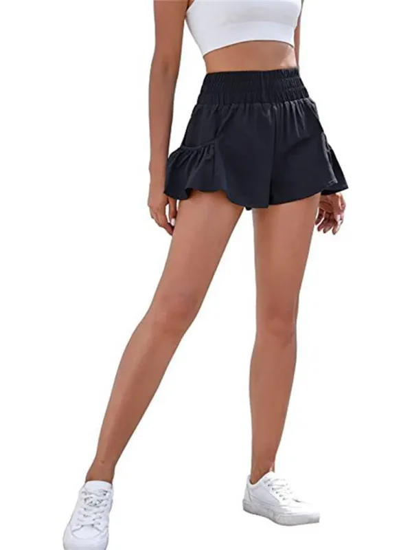 Nyomi Women's Fitness Running Quick Dry High Waist Shorts with Pockets