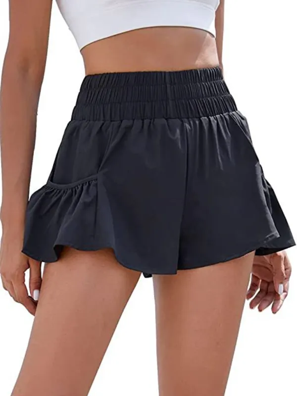 Nyomi Women's Fitness Running Quick Dry High Waist Shorts with Pockets