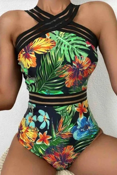 One Piece Swimsuit Bust Support Tummy Control