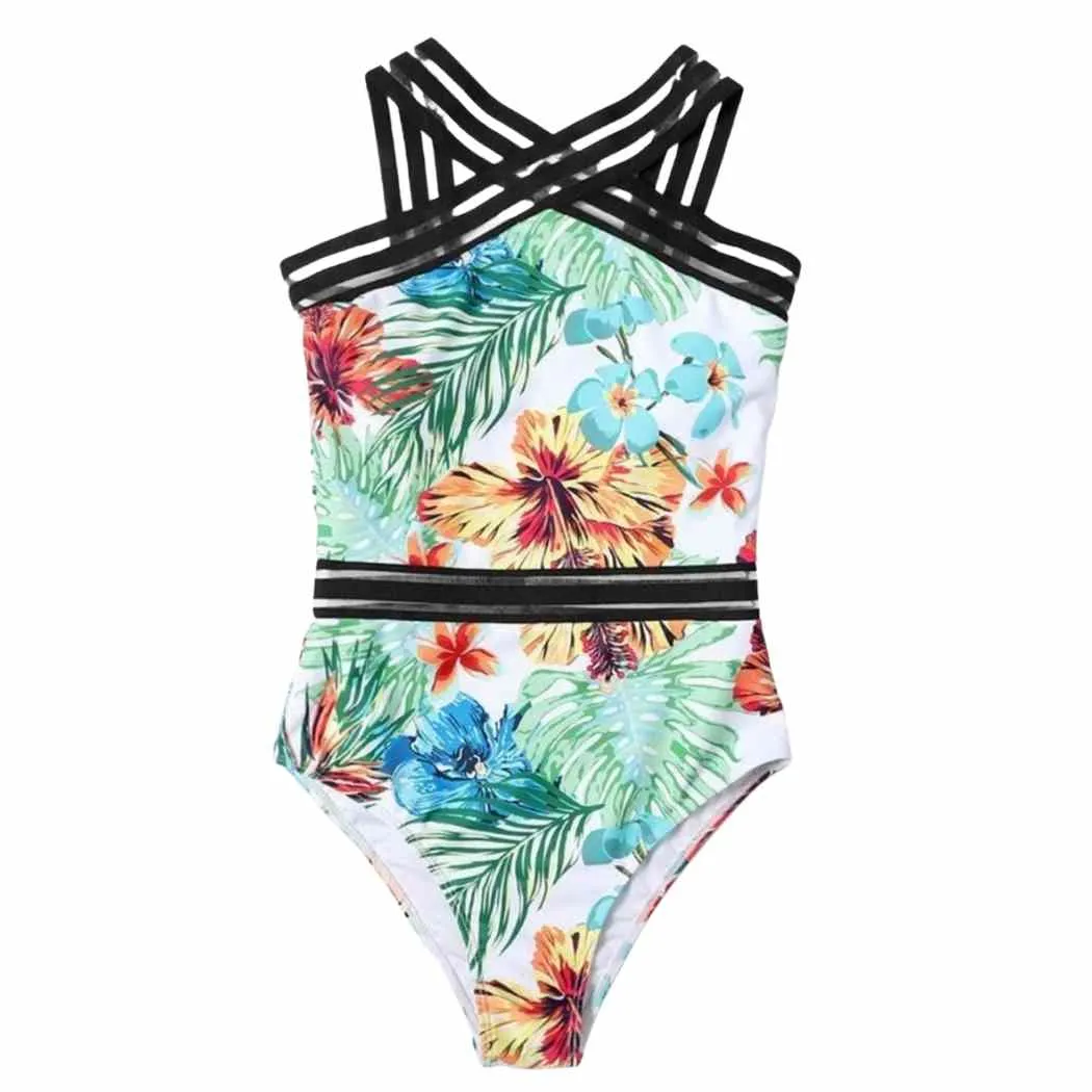One Piece Swimsuit Bust Support Tummy Control