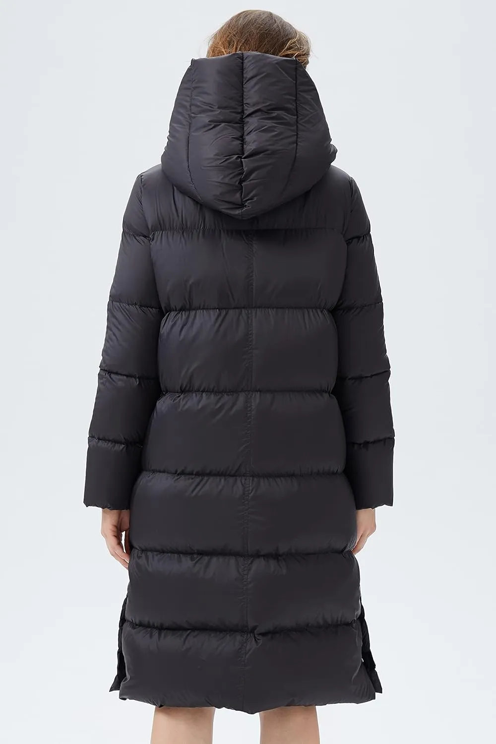 Orolay Womens Puffer Down Jacket Long Winter Coat with Warm Hood
