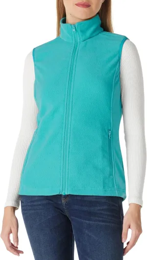 Outdoor Ventures Women's Fleece Vest, Zip Up Lightweight Soft Running Vest Outerwear Sleeveless with Pockets