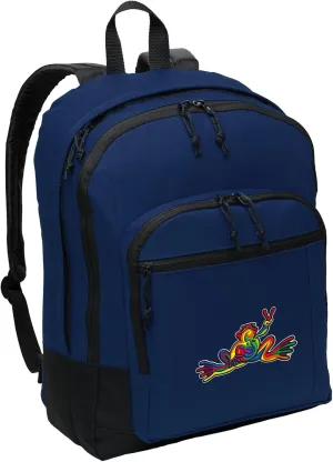 Peace Frogs Backpack Medium Peace Frog Classic Style Backpack with Laptop Sleeve