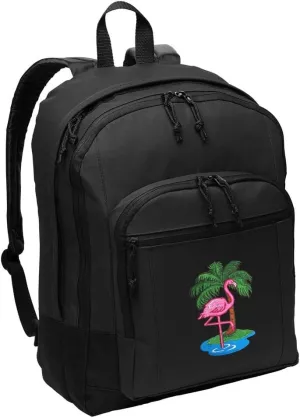 Pink Flamingo Backpack CLASSIC Style Flamingos Backpack Laptop Sleeve