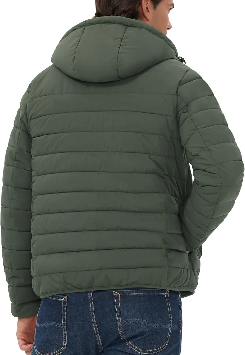 Pioneer Camp Men's Winter Puffer Jacket Sherpa Lined Hooded Water Resistant Midweight Warm Insulated Quilted Down Coat Parka