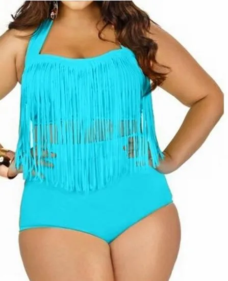 Plus Size Fringed Bikini Set