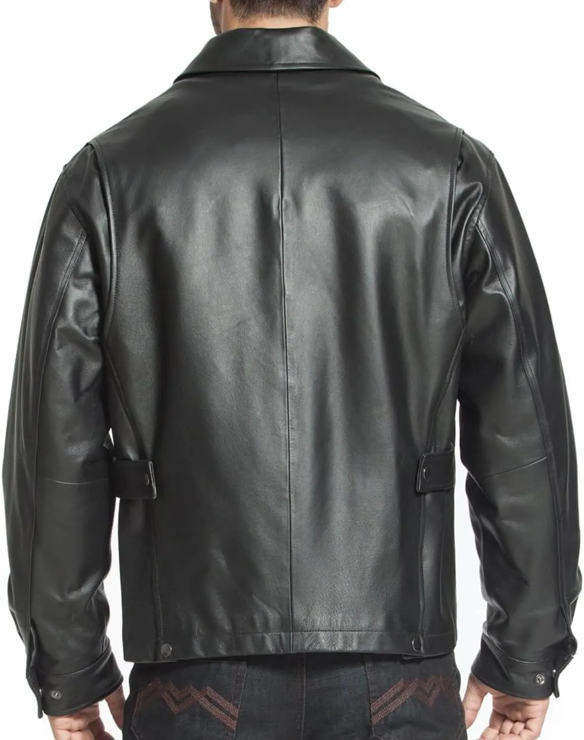Polo Collar Premium Leather Jacket Men - Classic Style Everyday Wear Real Lambskin Mens Leather Jackets