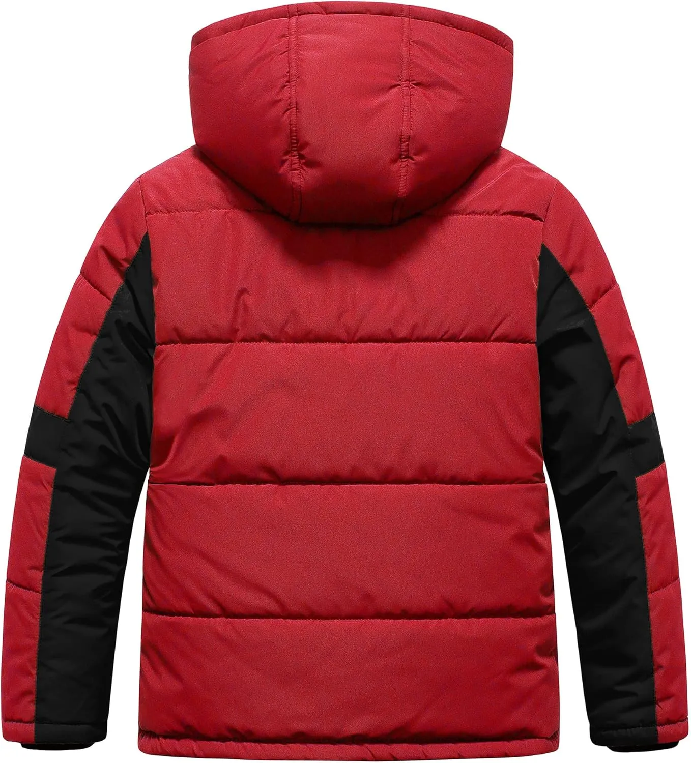Pursky Boy's Warm Winter Coat Water Resistant Sherpa Outerwear Puffer Jackets With Removable Furry Hood