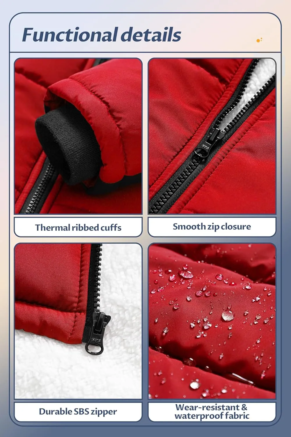 Pursky Boy's Warm Winter Coat Water Resistant Sherpa Outerwear Puffer Jackets With Removable Furry Hood