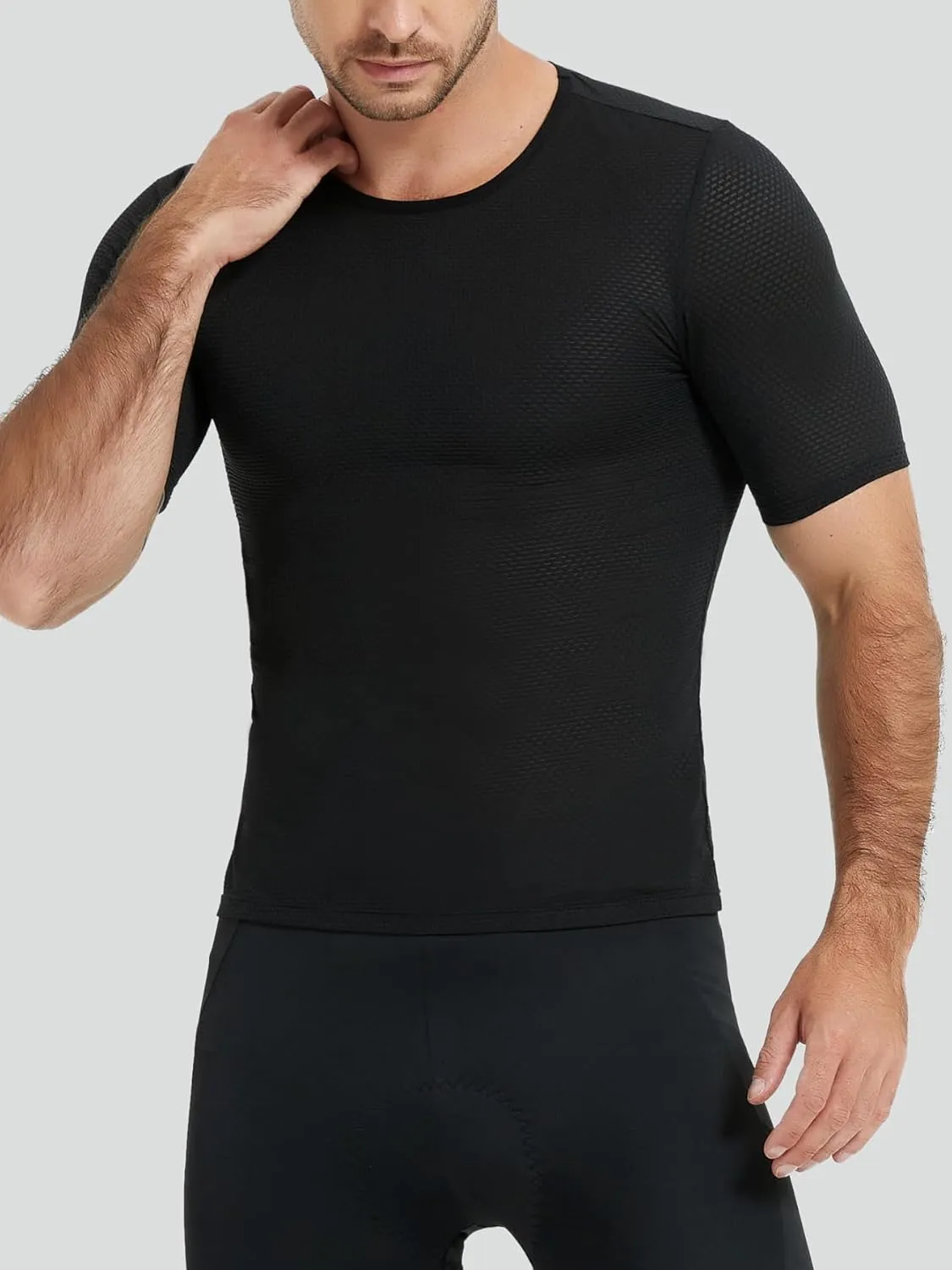 qualidyne Men's Cycling Base Layer Quick Dry Bike Undershirt Sleeveless Biking Jersey Bicycle Tops Sports Vest Breathable