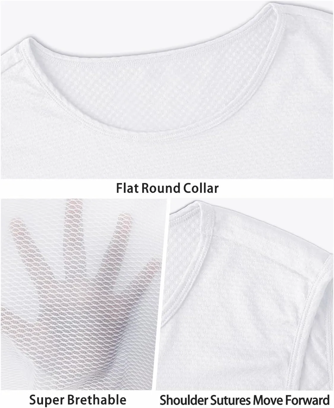 qualidyne Men's Cycling Base Layer Quick Dry Bike Undershirt Sleeveless Biking Jersey Bicycle Tops Sports Vest Breathable