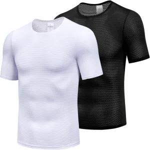 qualidyne Men's Cycling Base Layer Quick Dry Bike Undershirt Sleeveless Biking Jersey Bicycle Tops Sports Vest Breathable