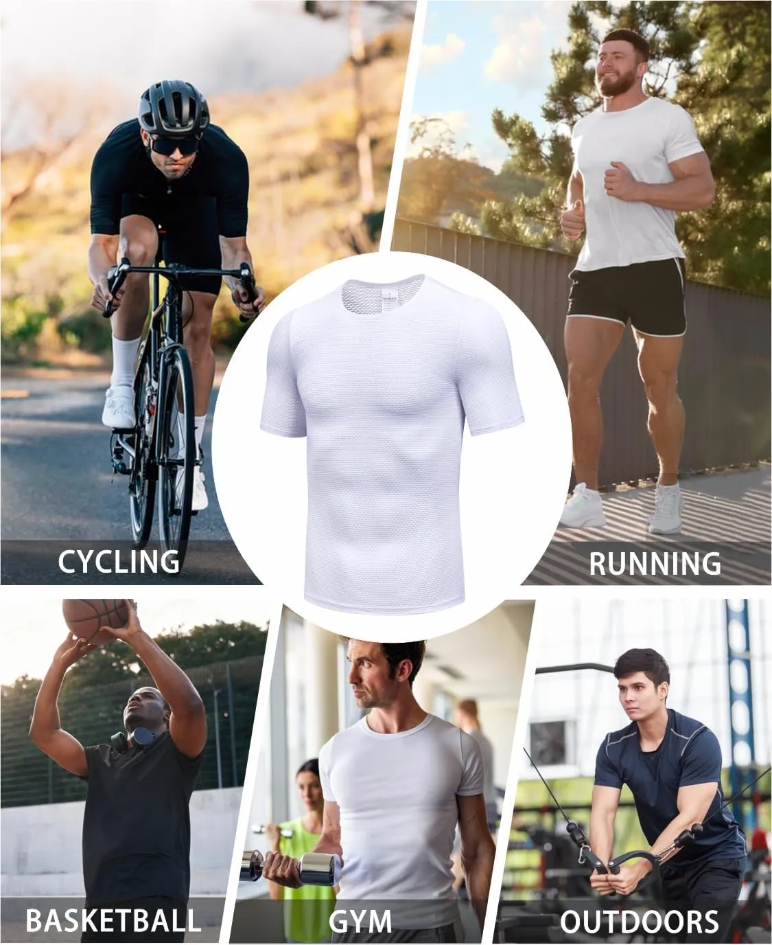 qualidyne Men's Cycling Base Layer Quick Dry Bike Undershirt Sleeveless Biking Jersey Bicycle Tops Sports Vest Breathable