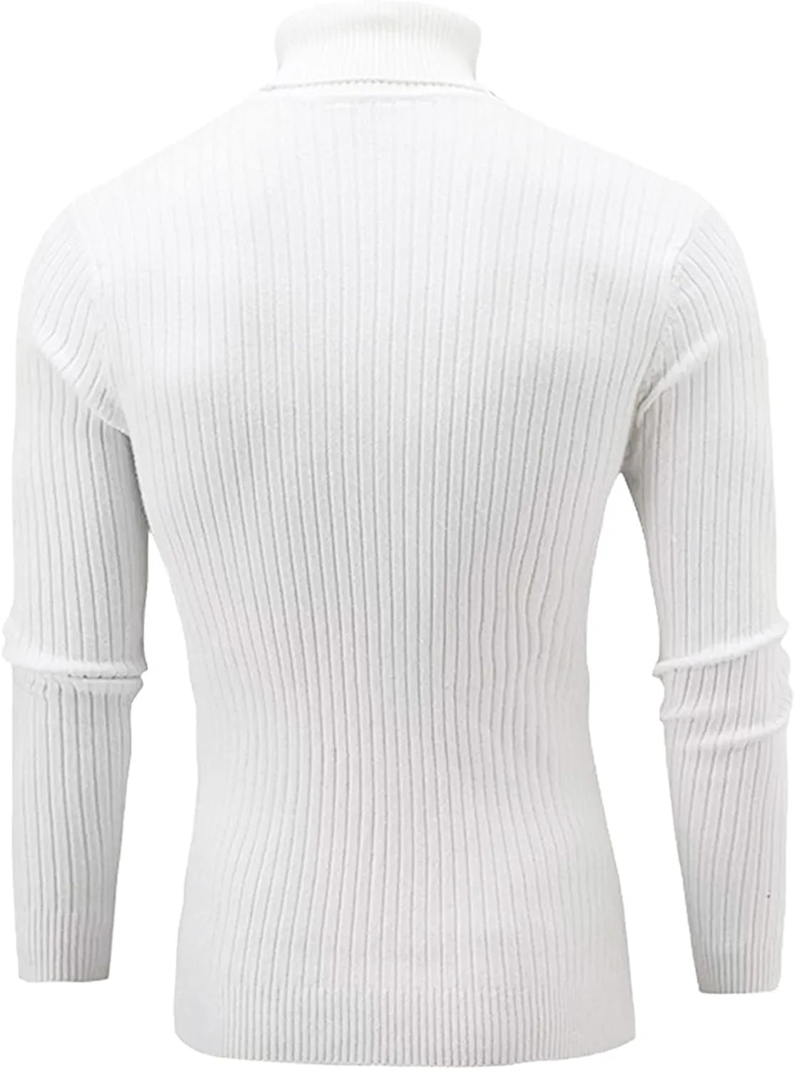 QZH.DUAO Men's Casual Slim Fit Turtleneck Pullover Sweaters Tops with Twist Patterned