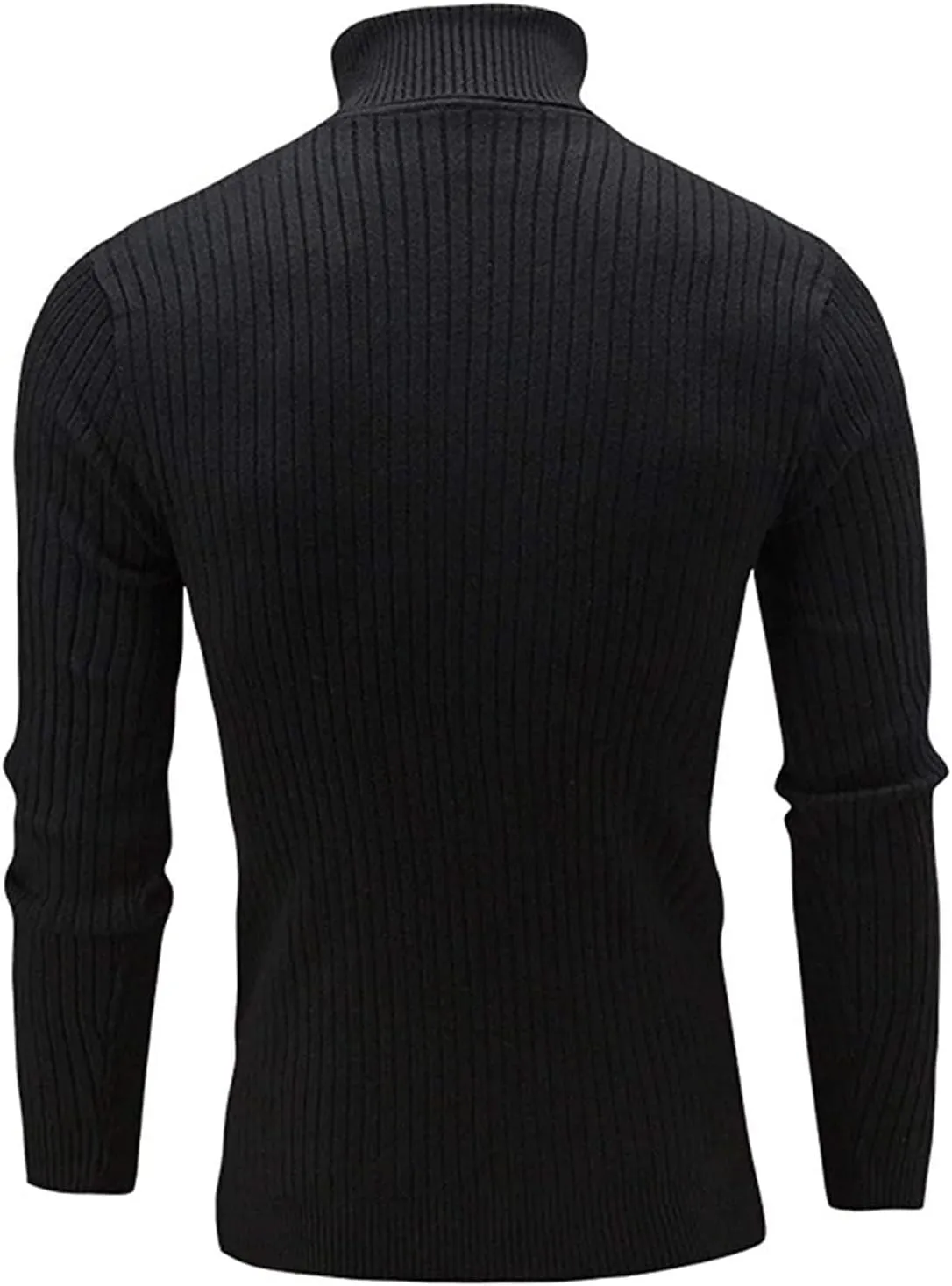 QZH.DUAO Men's Casual Slim Fit Turtleneck Pullover Sweaters Tops with Twist Patterned