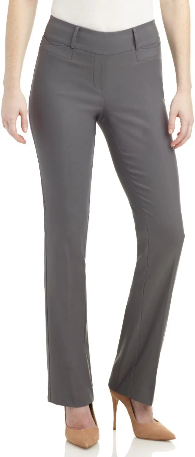 Rekucci Womens Ease into Comfort Fit Barely Bootcut Business Casual Stretch Pants in Regular/Tall/Petite fit