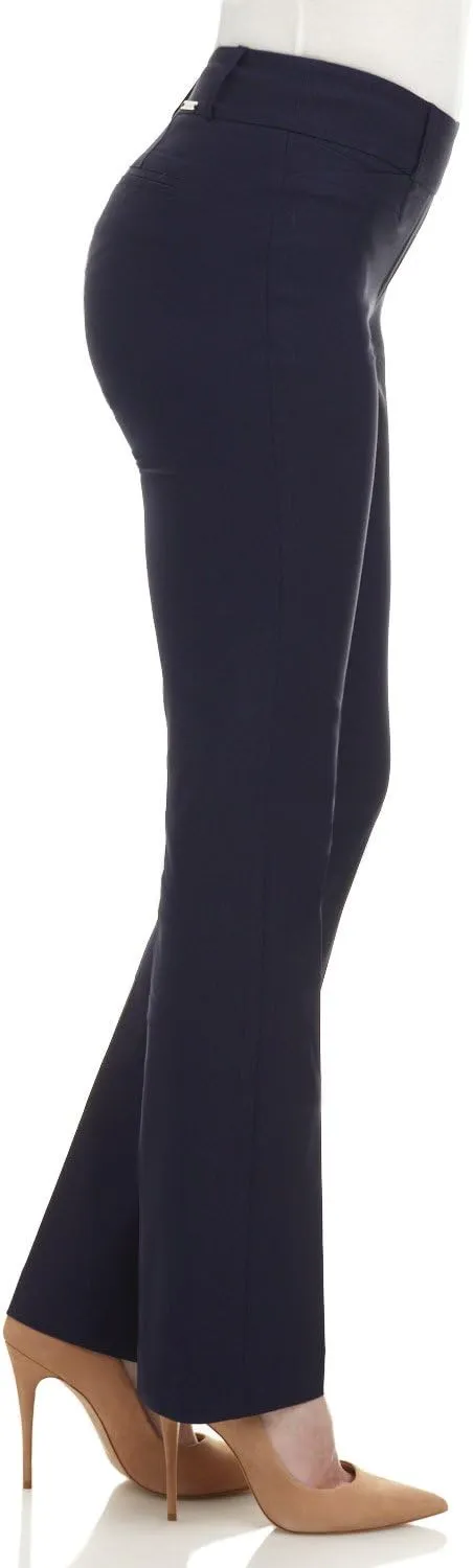 Rekucci Womens Ease into Comfort Fit Barely Bootcut Business Casual Stretch Pants in Regular/Tall/Petite fit