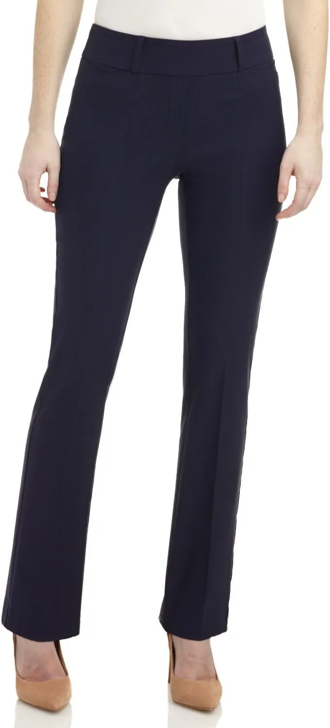 Rekucci Womens Ease into Comfort Fit Barely Bootcut Business Casual Stretch Pants in Regular/Tall/Petite fit