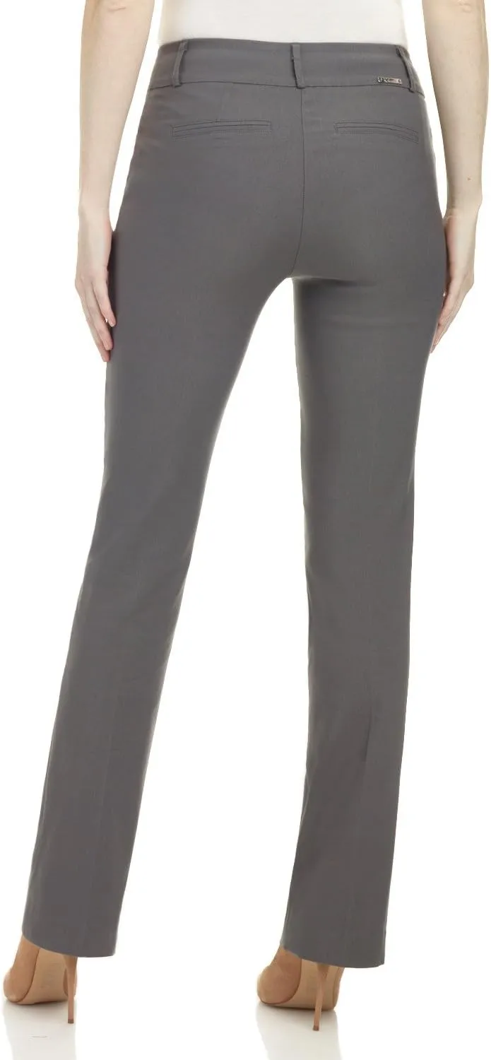 Rekucci Womens Ease into Comfort Fit Barely Bootcut Business Casual Stretch Pants in Regular/Tall/Petite fit