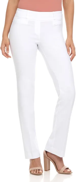 Rekucci Womens Ease into Comfort Fit Barely Bootcut Business Casual Stretch Pants in Regular/Tall/Petite fit