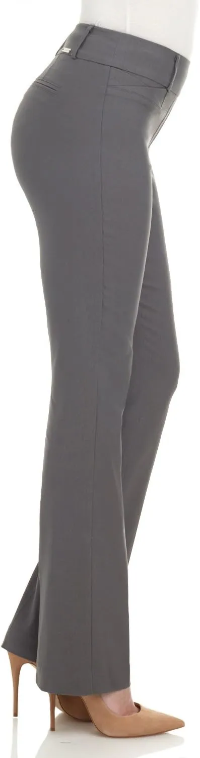 Rekucci Womens Ease into Comfort Fit Barely Bootcut Business Casual Stretch Pants in Regular/Tall/Petite fit