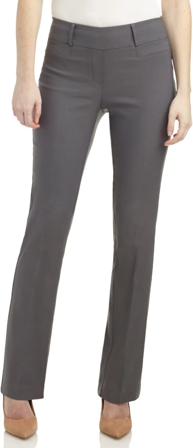 Rekucci Womens Ease into Comfort Fit Barely Bootcut Business Casual Stretch Pants in Regular/Tall/Petite fit