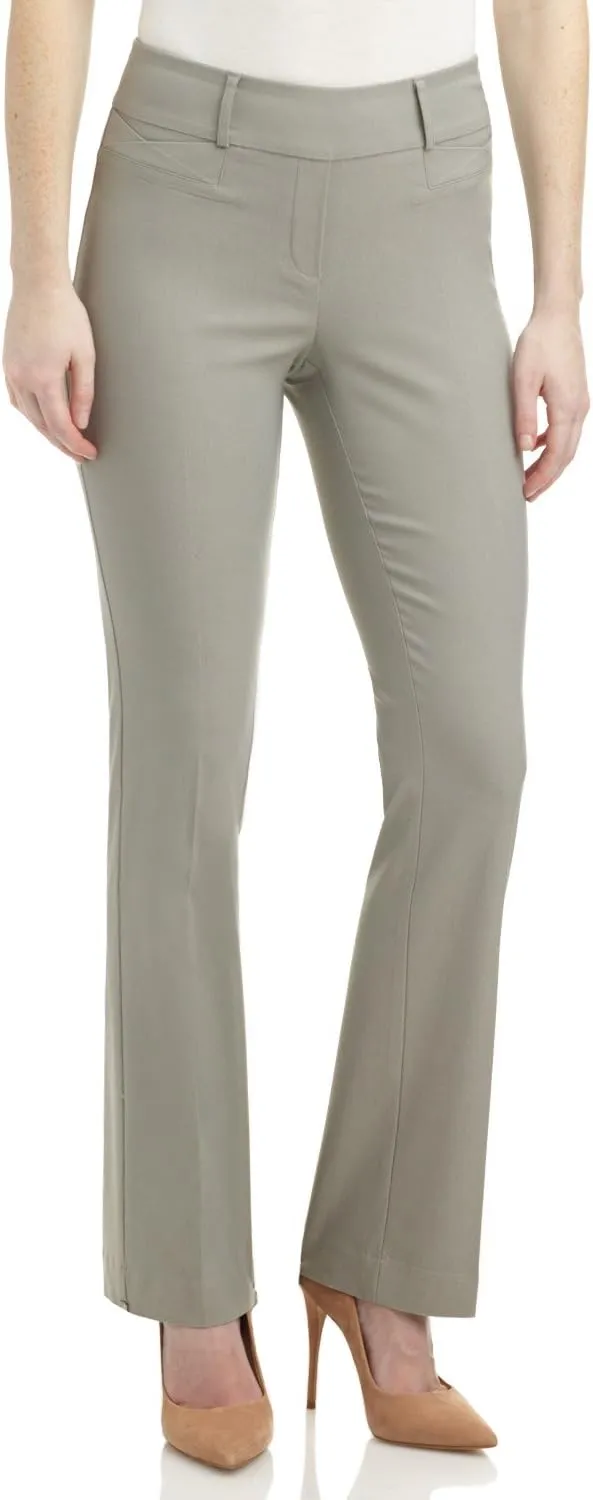 Rekucci Womens Ease into Comfort Fit Barely Bootcut Business Casual Stretch Pants in Regular/Tall/Petite fit