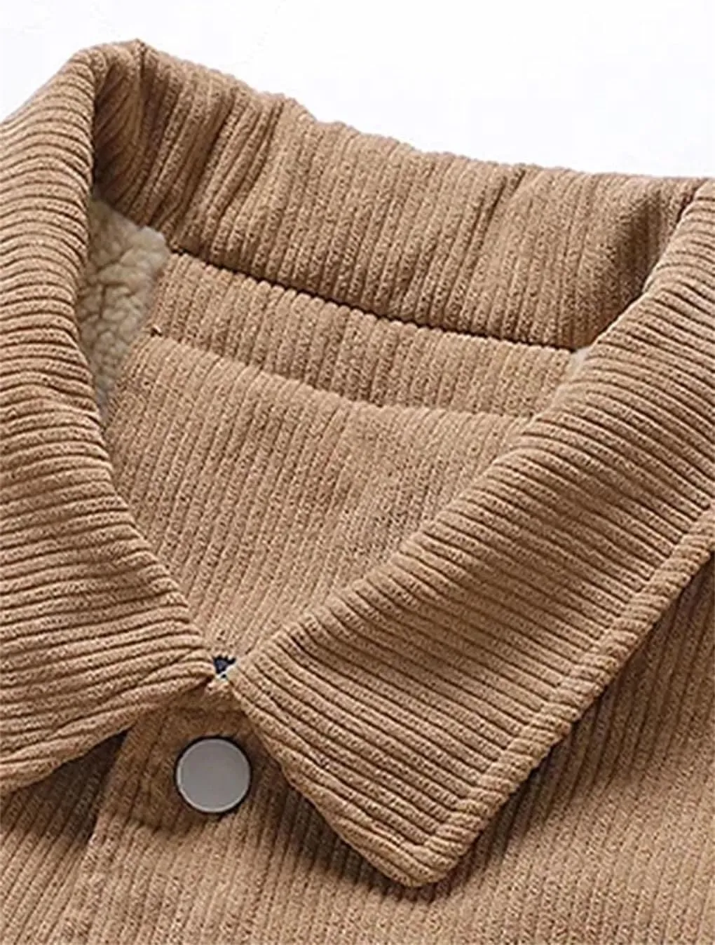 Rfmfkkg Men'S Corduroy Winter Thick Warm Coat Men Jacket Cotton-Padded Lamb Jacket